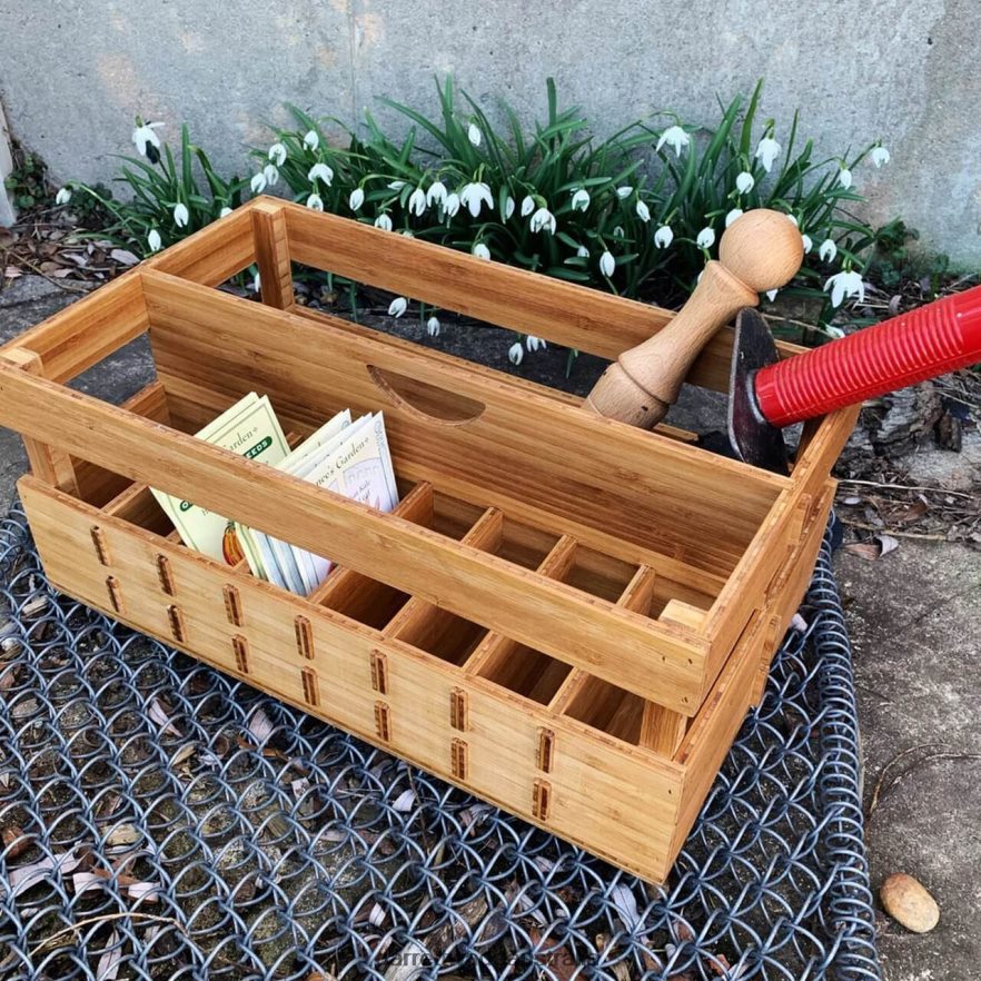 Garrett Wade Bamboo Tool Tote and Seed Organizer Garden 46JHVR167