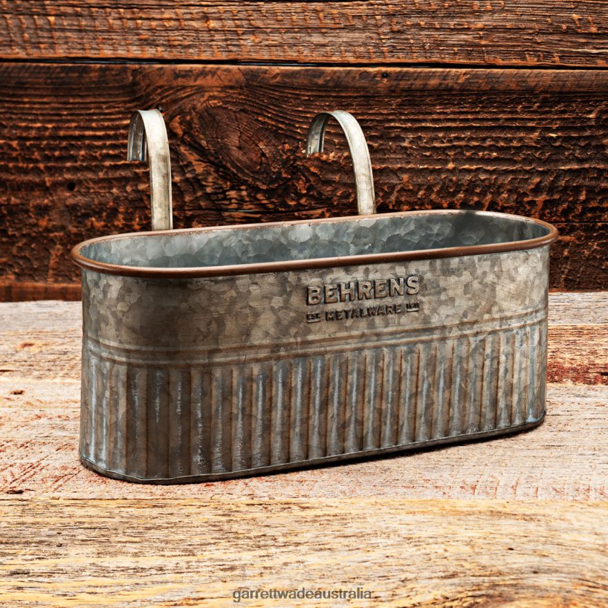 Garrett Wade Galvanized Hanging Metal Planter Garden 46JHVR176