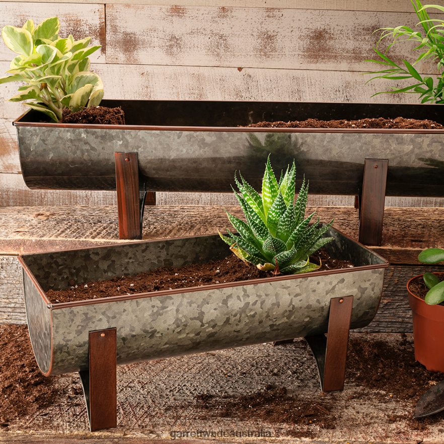 Garrett Wade Galvanized Steel Window Planters Garden 46JHVR163