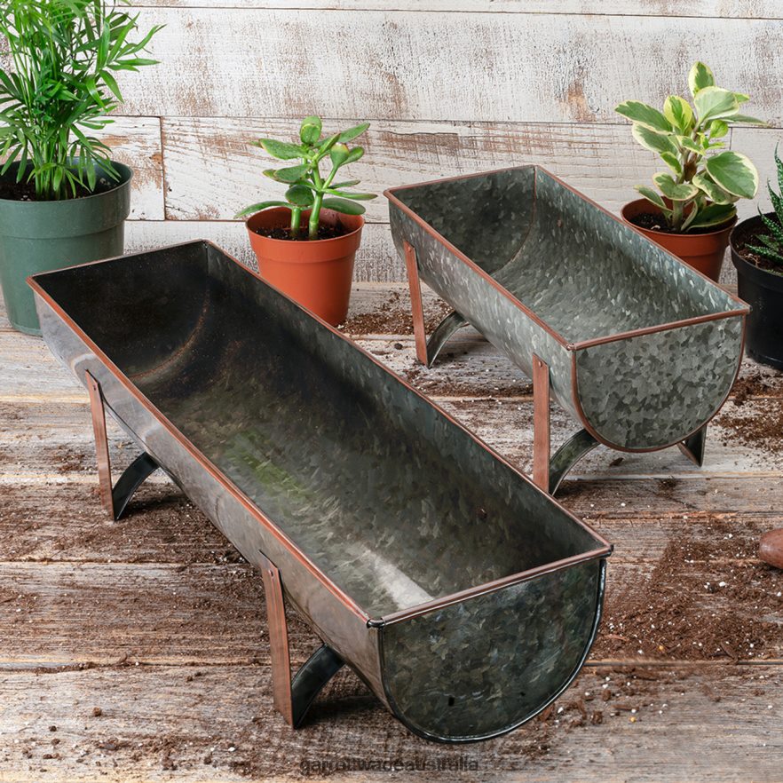 Garrett Wade Galvanized Steel Window Planters Garden 46JHVR163