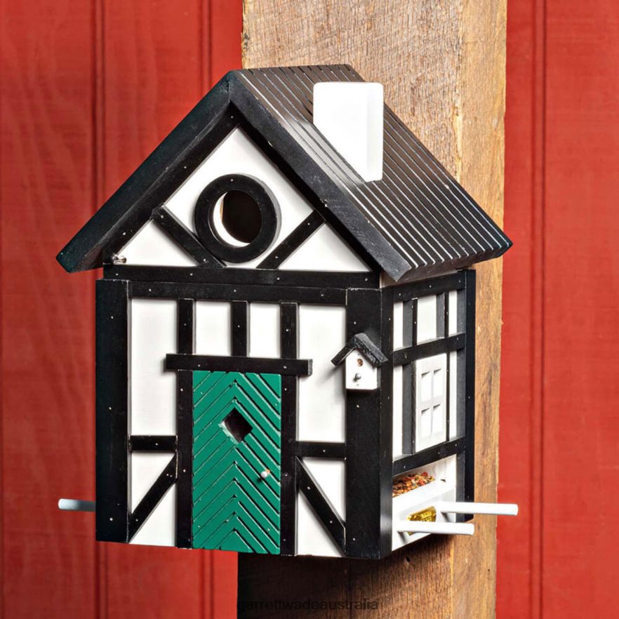 Garrett Wade Half-Timber Birdhouse & Bird Feeder Garden 46JHVR185