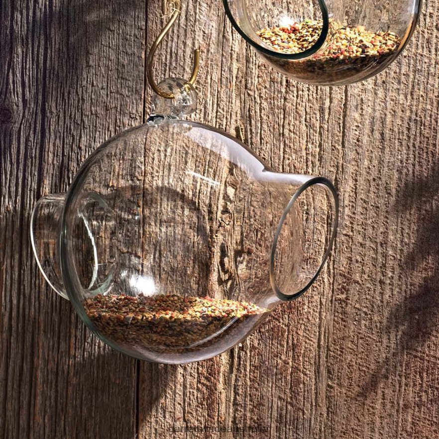 Garrett Wade Large Glass Bird Feeder Garden 46JHVR160