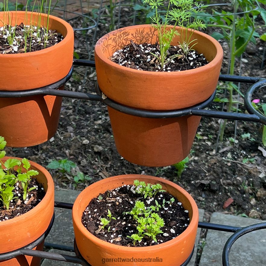 Garrett Wade Terracotta Planter Stand Including 9 Pots Garden 46JHVR136
