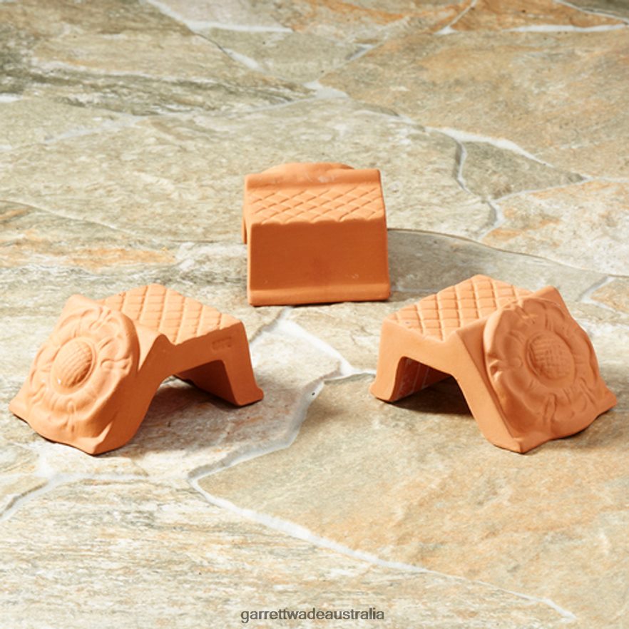 Garrett Wade Tudor Rose Terracotta Pot Feet Garden 46JHVR168