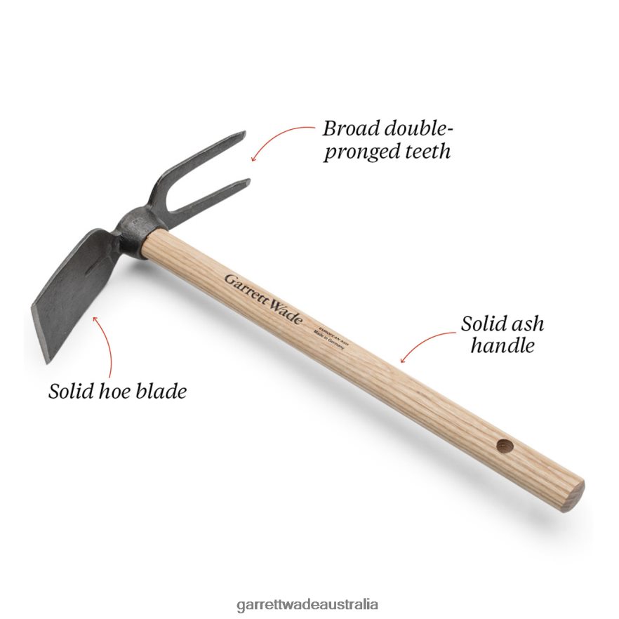 Garrett Wade Mini Hoe with 2-Prong Grubber Garden 46JHVR101