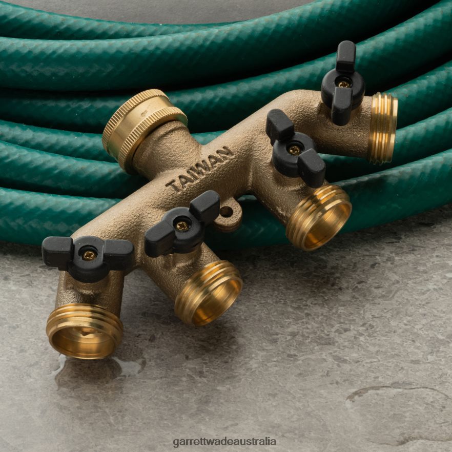Garrett Wade 4-Way Faucet Manifold - All Brass Body Garden 46JHVR232