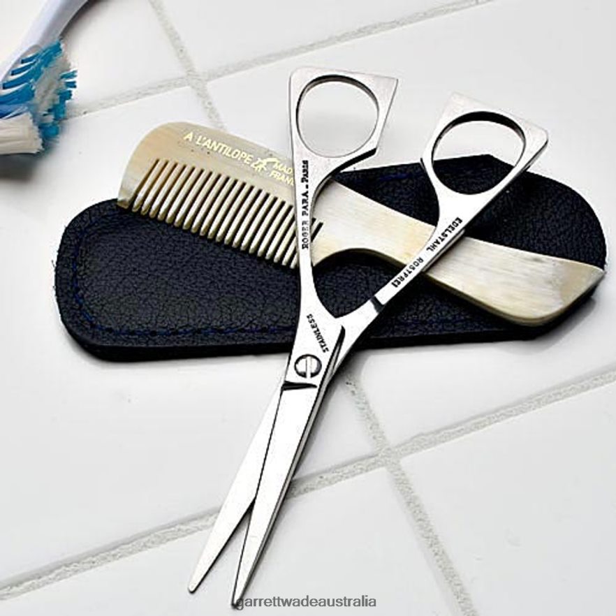 Garrett Wade Mustache Trimming Kit (Comb & Scissors) Home & Kitchen 46JHVR1034