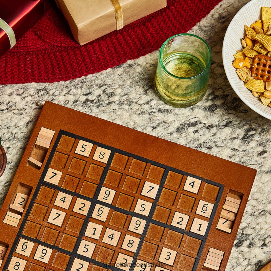 Garrett Wade Rustic Wooden Sudoku Board Home & Kitchen 46JHVR886