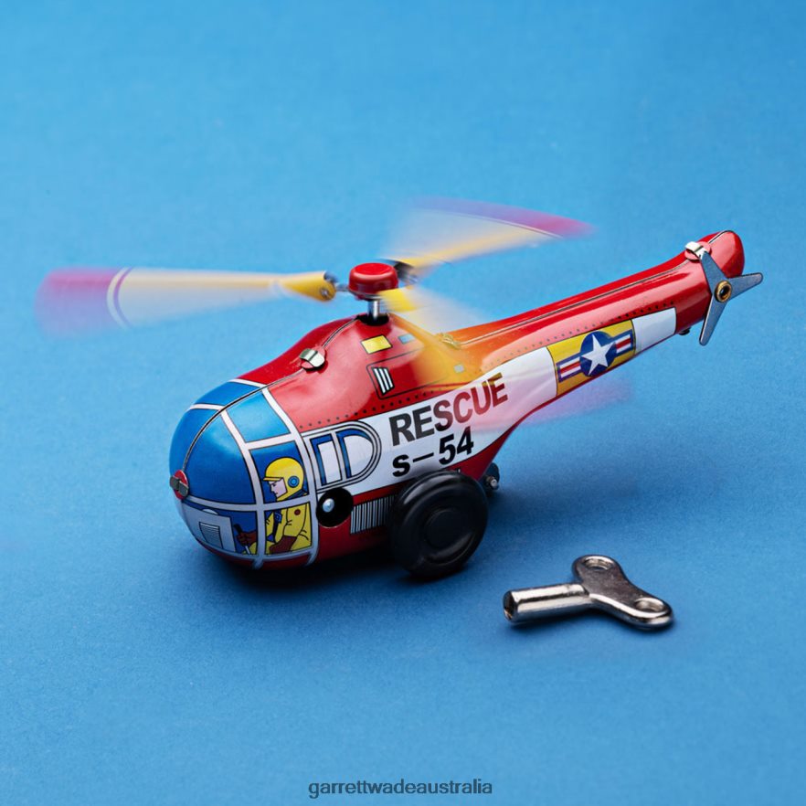 Garrett Wade Windup Tin Rescue Helicopter Home & Kitchen 46JHVR944