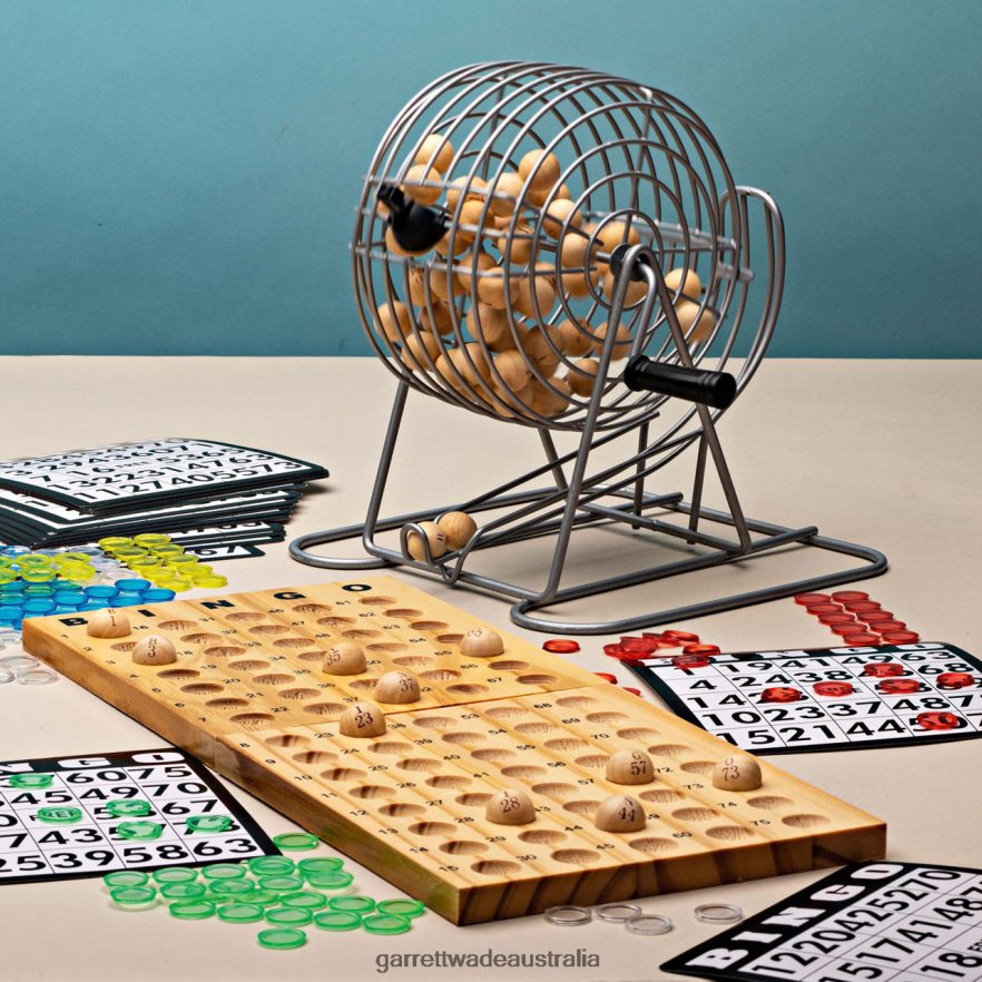 Garrett Wade Wooden Bingo Set Home & Kitchen 46JHVR897
