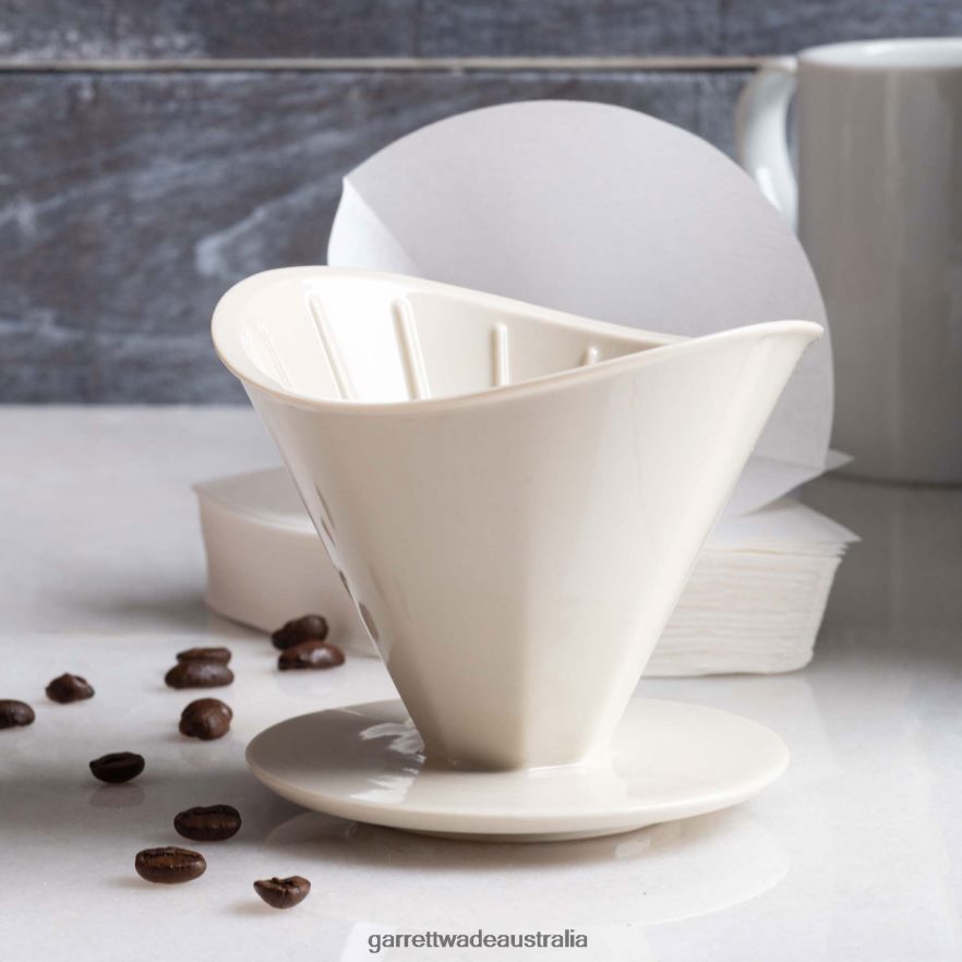 Garrett Wade Ceramic Pour Over Coffee Brewer - White Home & Kitchen 46JHVR868