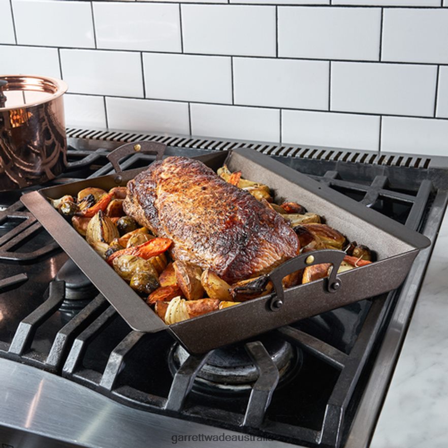 Garrett Wade Netherton Black Iron Roasting Pan Home & Kitchen 46JHVR757