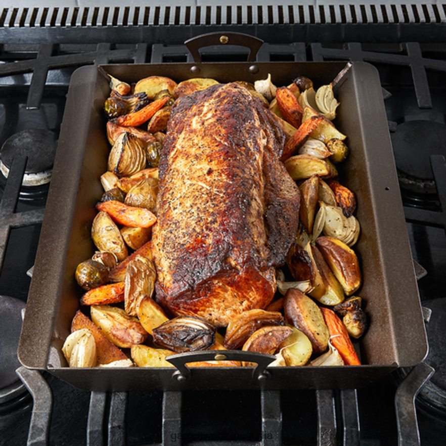 Garrett Wade Netherton Black Iron Roasting Pan Home & Kitchen 46JHVR757