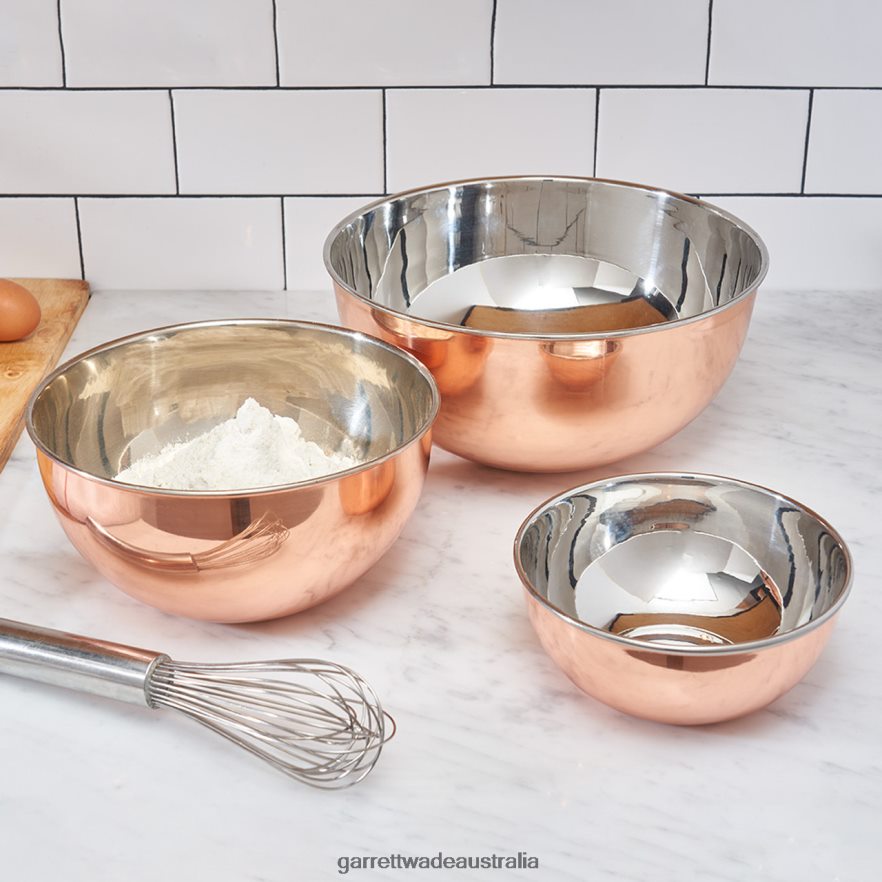 Garrett Wade 3 Beautiful Steel Lined Copper Bowls Home & Kitchen 46JHVR843
