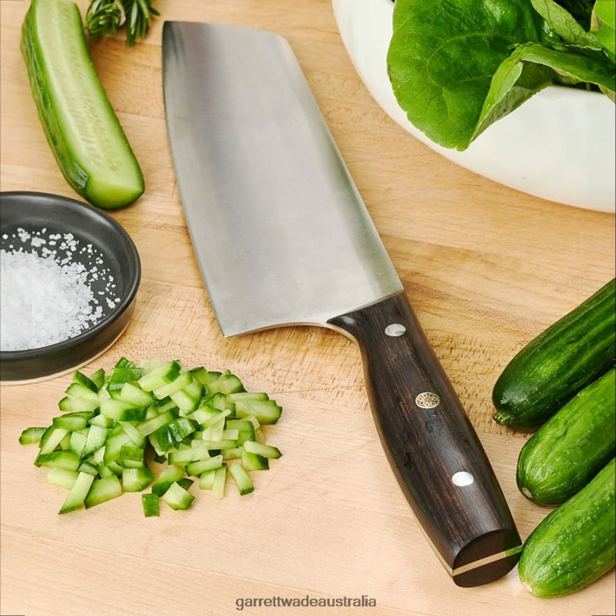 Garrett Wade Ebony Handled Chef's Cleaver Home & Kitchen 46JHVR775