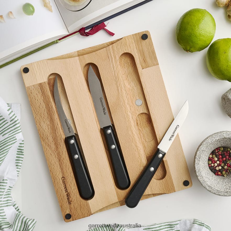 Garrett Wade Everyday PaperStone Paring Knives & Cutting Board Set Home & Kitchen 46JHVR776