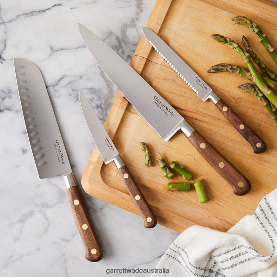 Garrett Wade Four Piece Stunning Kitchen Knife Set in Walnut Home & Kitchen 46JHVR773