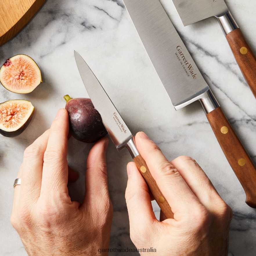 Garrett Wade Four Piece Stunning Kitchen Knife Set in Walnut Home & Kitchen 46JHVR773