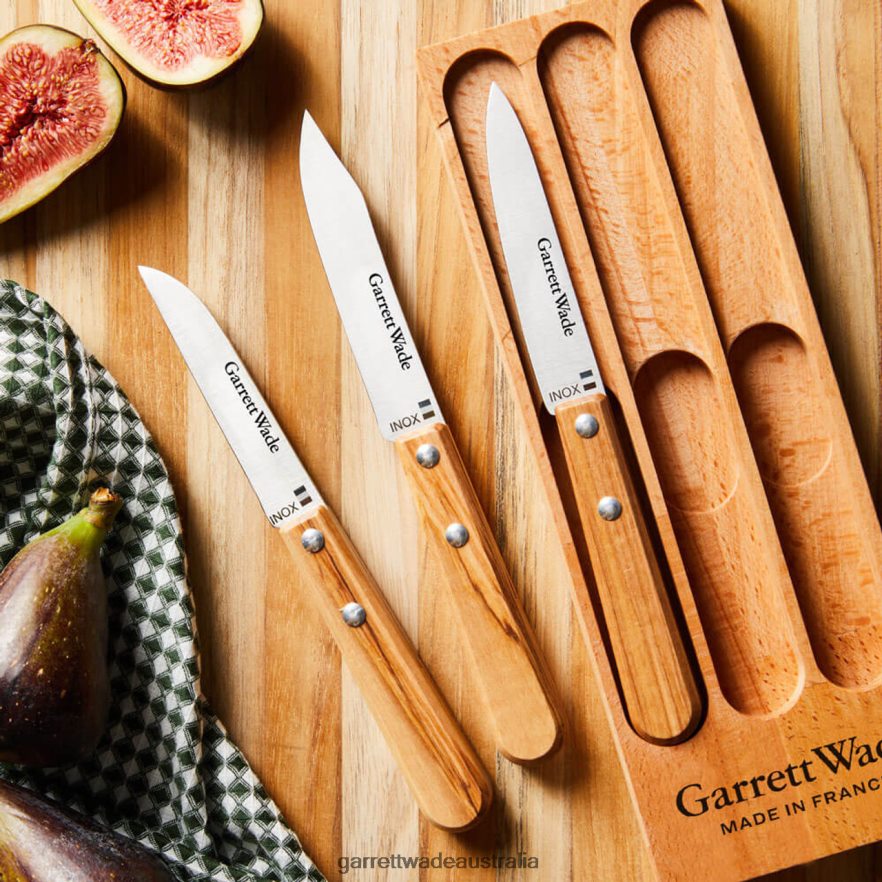 Garrett Wade Olivewood Paring Knife Set Home & Kitchen 46JHVR826