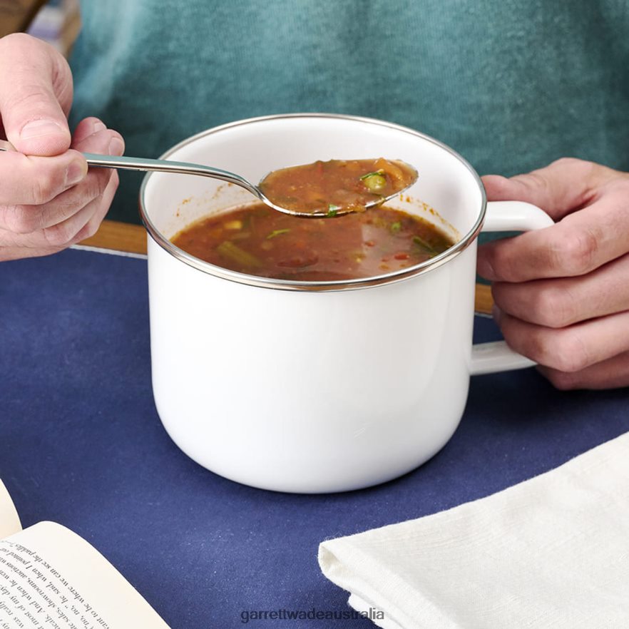 Garrett Wade Japanese Modern Enamel Mug with Lid Home & Kitchen 46JHVR874