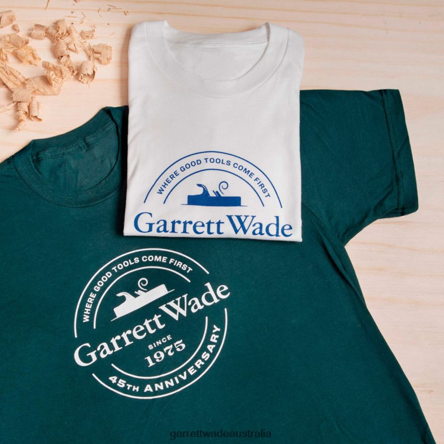 Garrett Wade 45th Anniversary T-Shirts - White Home & Kitchen 46JHVR1065