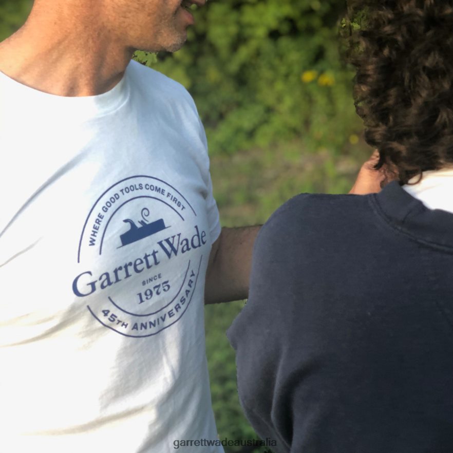 Garrett Wade 45th Anniversary T-Shirts - White Home & Kitchen 46JHVR1065