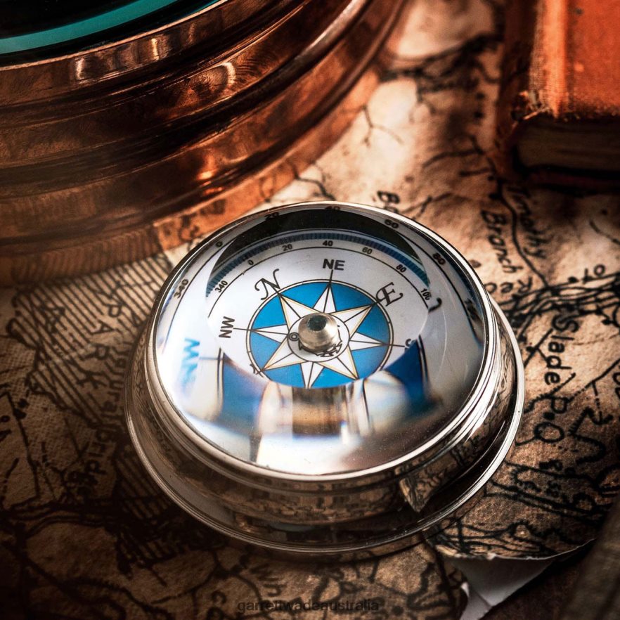 Garrett Wade Nickel-Plated Compass with Magnification Band Outdoor 46JHVR331