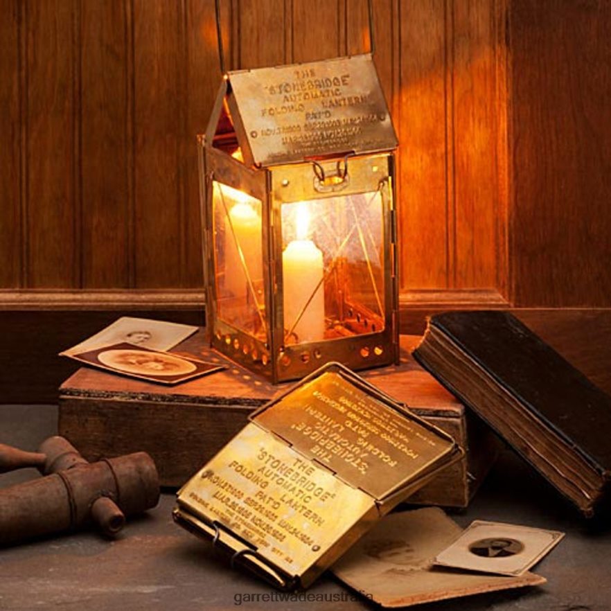 Garrett Wade Portable Brass Candle Lantern Outdoor 46JHVR306