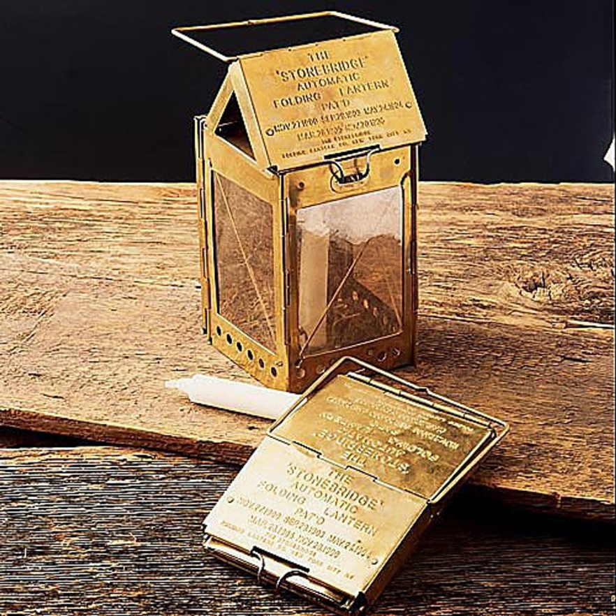 Garrett Wade Portable Brass Candle Lantern Outdoor 46JHVR306