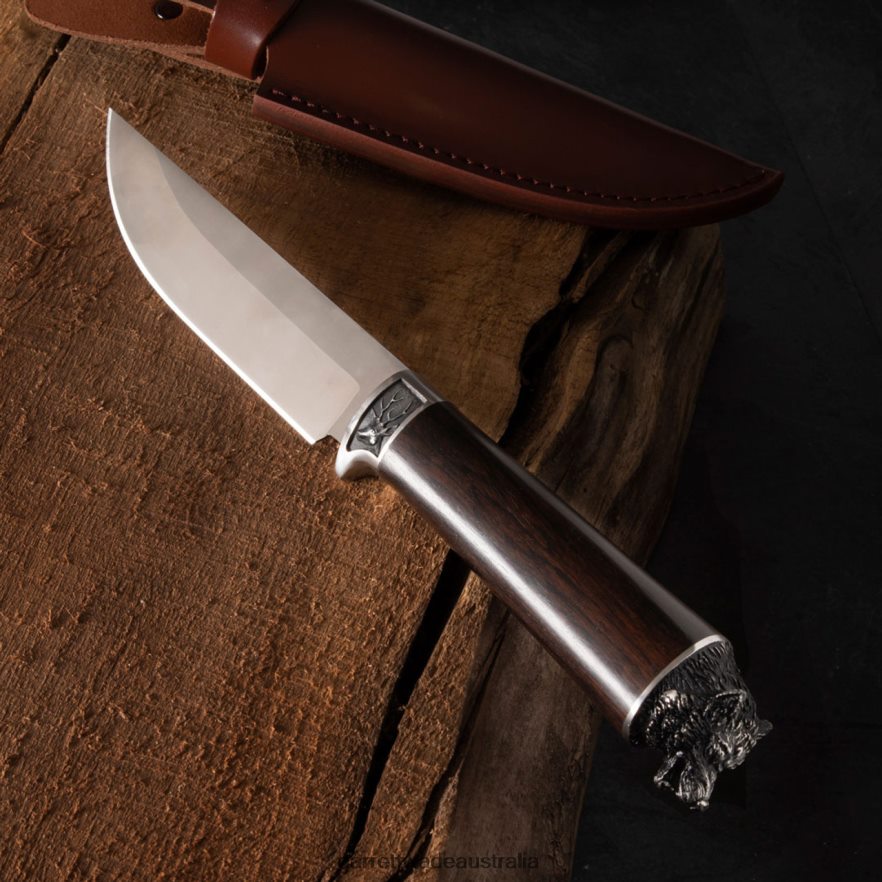 Garrett Wade Wolf-Pommel Hunting Knife Outdoor 46JHVR329