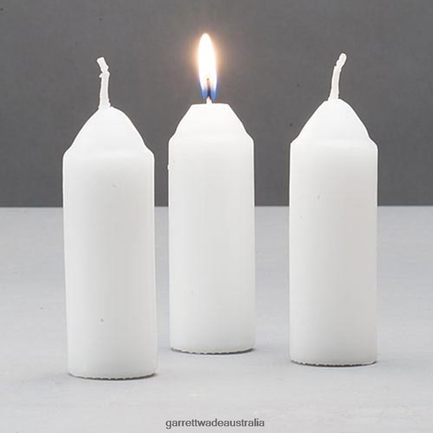 Garrett Wade Pack of (3) 9-hr White Candles Outdoor 46JHVR359