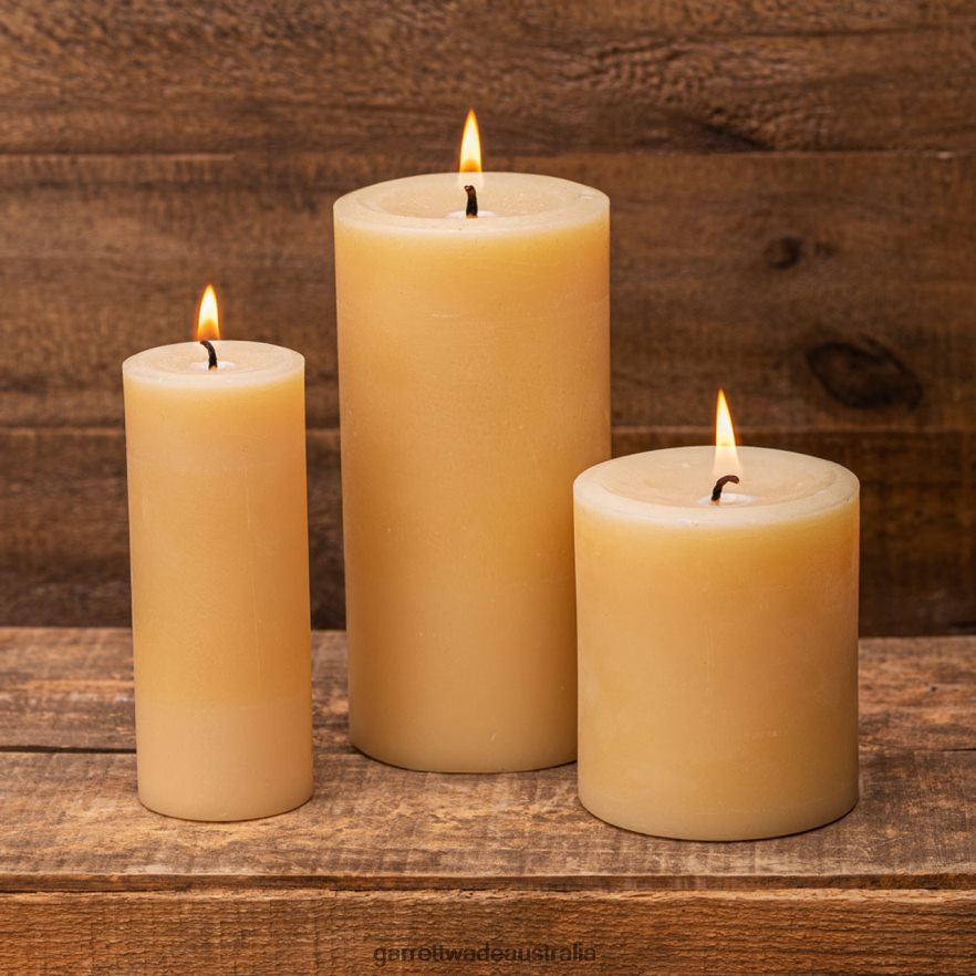 Garrett Wade USA Beeswax Pillar Candles Outdoor 46JHVR346