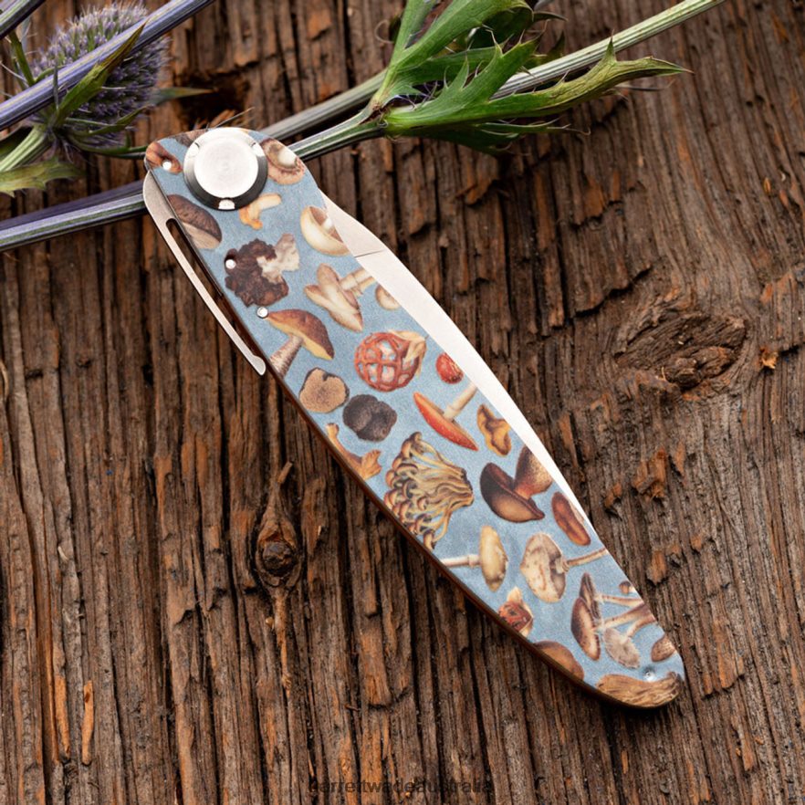 Garrett Wade K2 Mushroom Design Folding Knife and Leather Pouch Outdoor 46JHVR400