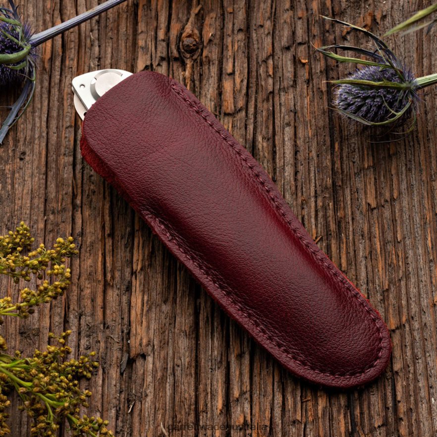 Garrett Wade K2 Mushroom Design Folding Knife and Leather Pouch Outdoor 46JHVR400