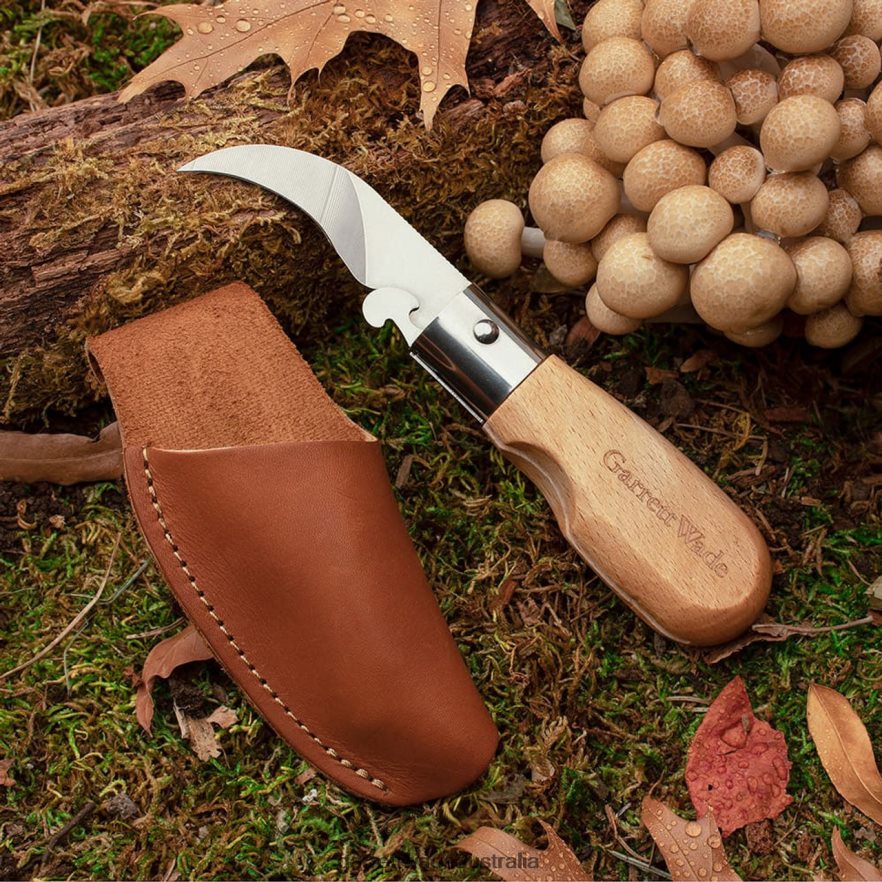 Garrett Wade Mushroom-Harvesting Folding Knife with Sheath Outdoor 46JHVR398