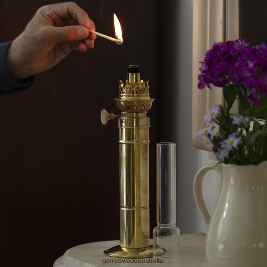 Garrett Wade Brass Column Oil Lamp Outdoor 46JHVR404