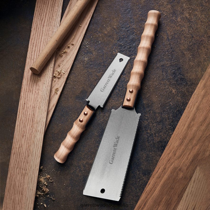 Garrett Wade Two Japanese-Style Razor Saws With Beechwood Handles Woodworking 46JHVR618