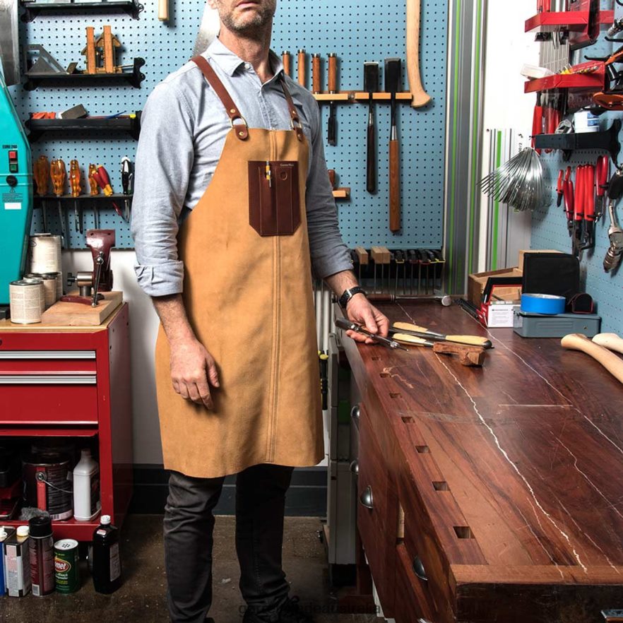 Garrett Wade Full Suede Shop Apron Workshop 46JHVR520
