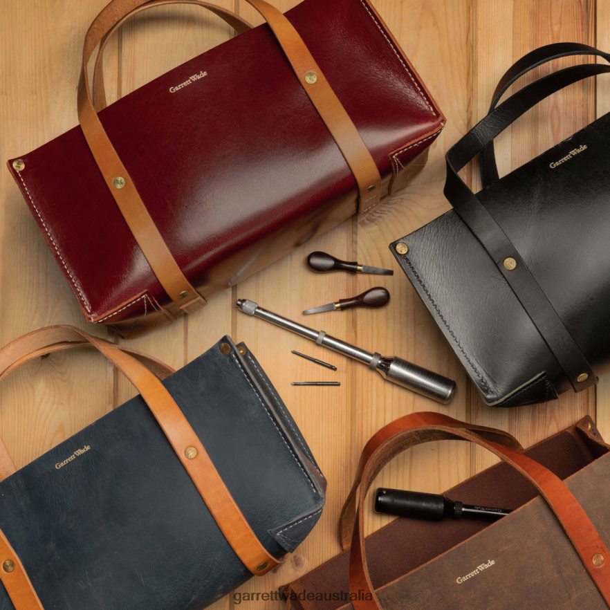 Garrett Wade USA Made Portable Leather Tool Bags (multiple colors) Workshop 46JHVR454